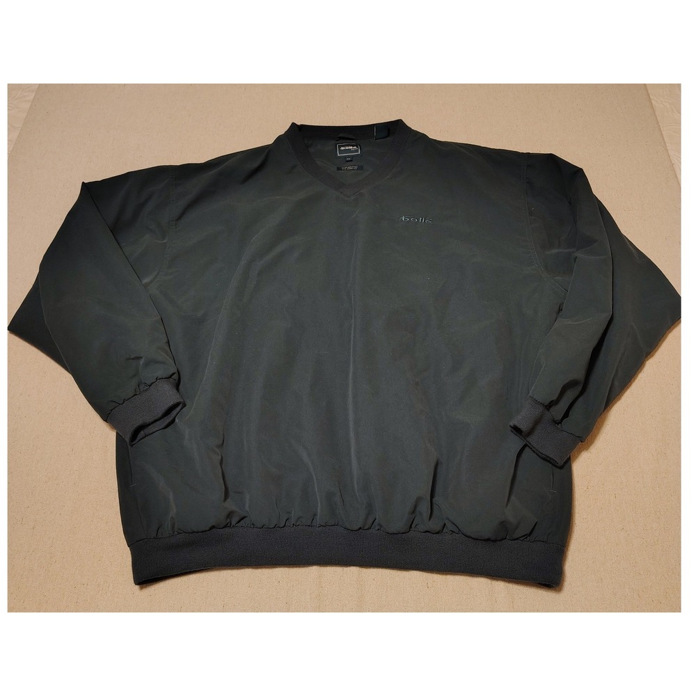 Bolle Golf Windshirt Mens XXL Dark Green V-Neck Water Resistant Pullover Jacket